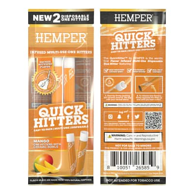 HEMPER - Quick Hitters Mango - Multi-Use Disposable One Hitter