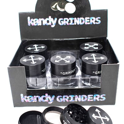 Kandy Grinder Zinc Alloy Cross Printed Sign On The Top 40Mm 4Pts - Mixed Designs