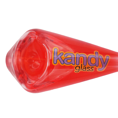 Kandy Glass Hand Pipe 3" W/Glycerin Lamp Shape
