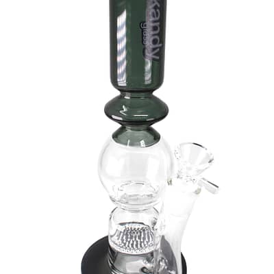 Kandy Water Pipe 12" W/honeycomb Perc & Globe Shape In The Middle